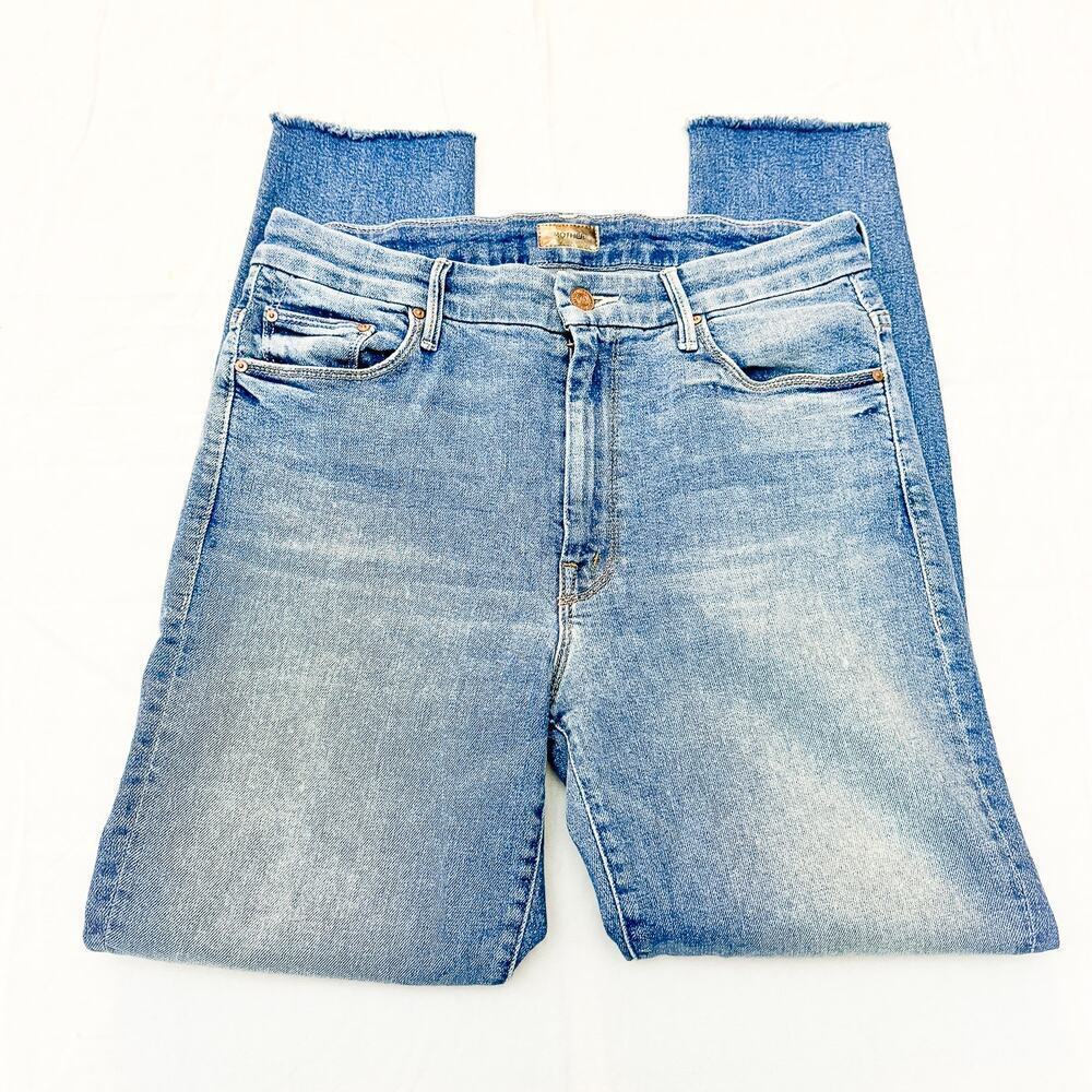 Mother Superior High Waisted Ankle Fray Shoot to Thrill Denim Jean Size 30